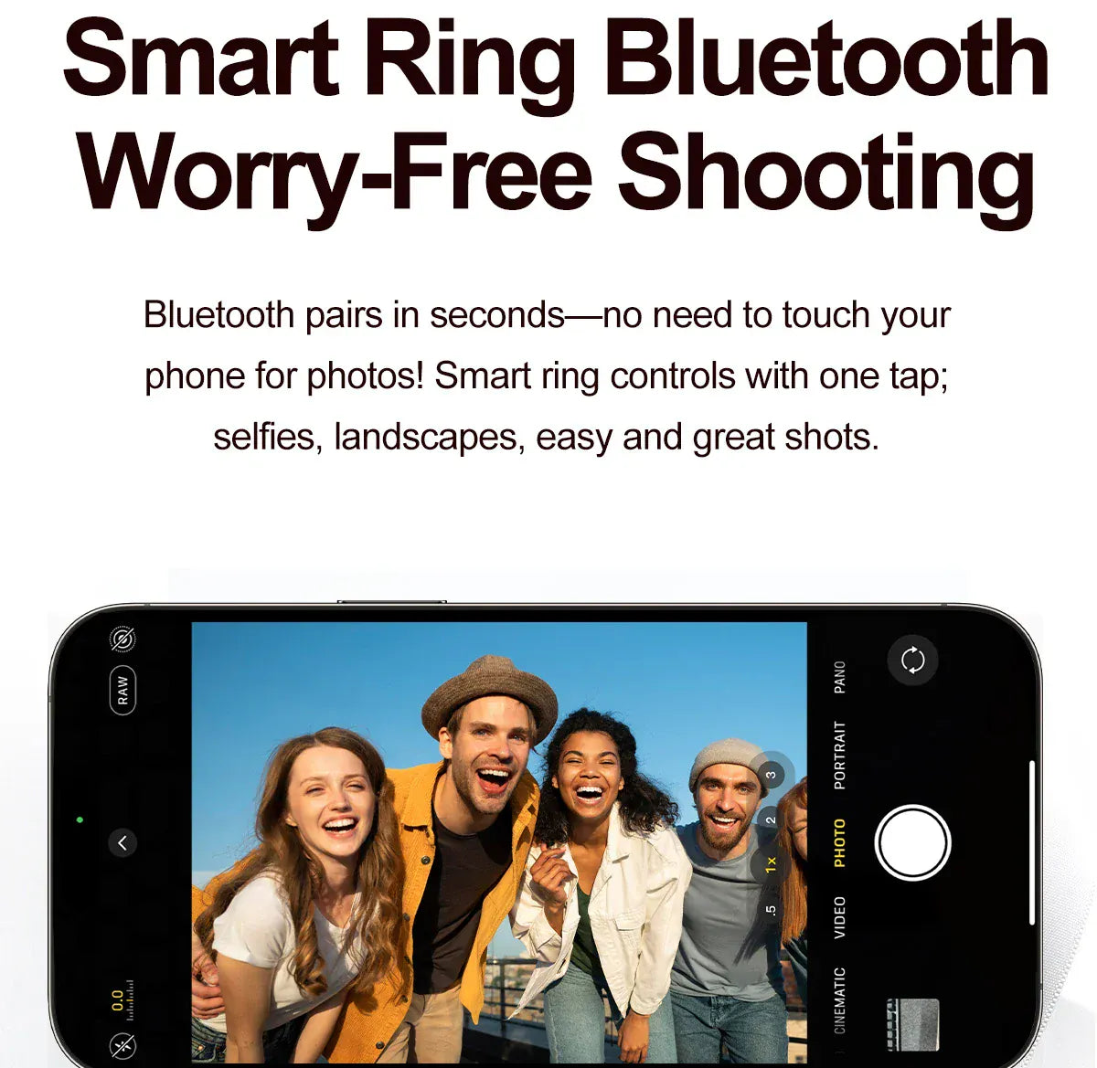 Smart Ring - Fitness Tracker with Sleep Monitor, Pedometer & 20+ Exercise Modes, IP68 Waterproof, USB Rechargeable, Stainless S