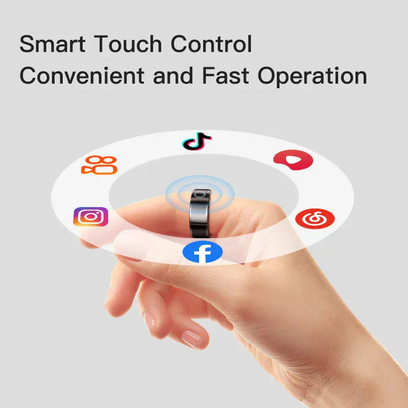 Smart Ring H1 Durable 5ATM Waterproof, Remote Control Functionality, and Sleek Ceramic Design