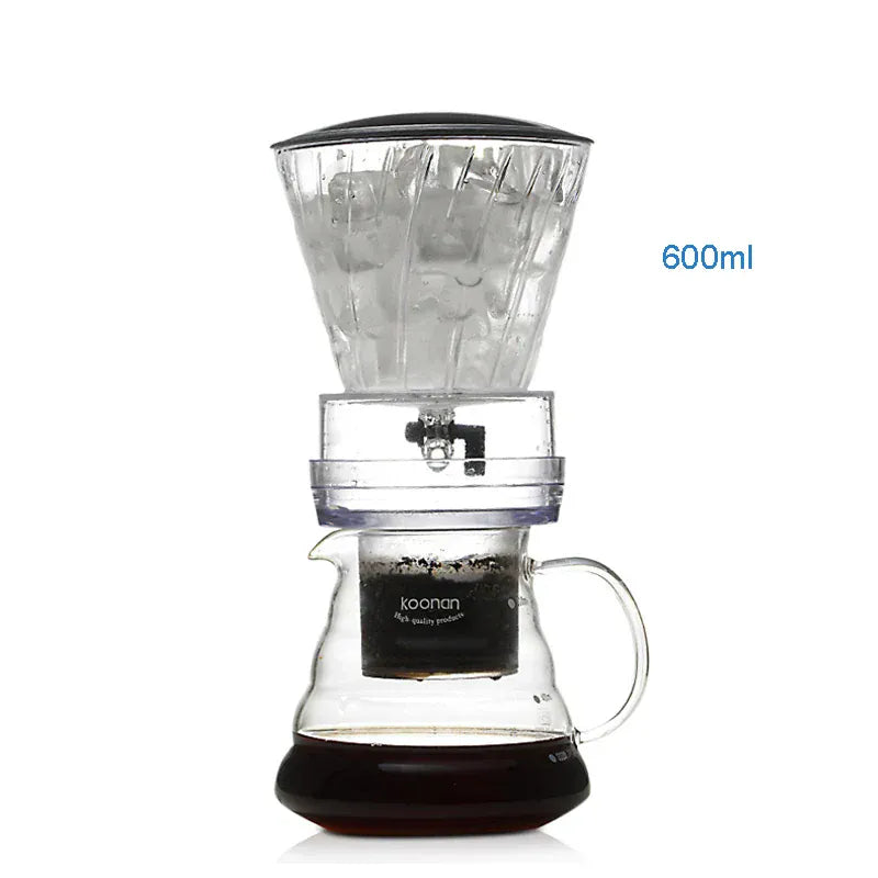 YRP Water Drip Coffee Machine New Reusable Filter Tools Glass Espresso Coffee Dripper Pot Ice Cold Brew Coffee Maker