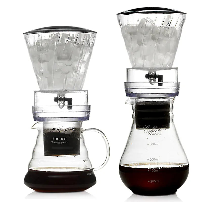 YRP Water Drip Coffee Machine New Reusable Filter Tools Glass Espresso Coffee Dripper Pot Ice Cold Brew Coffee Maker